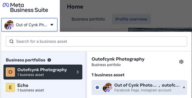 Business navigation screen
